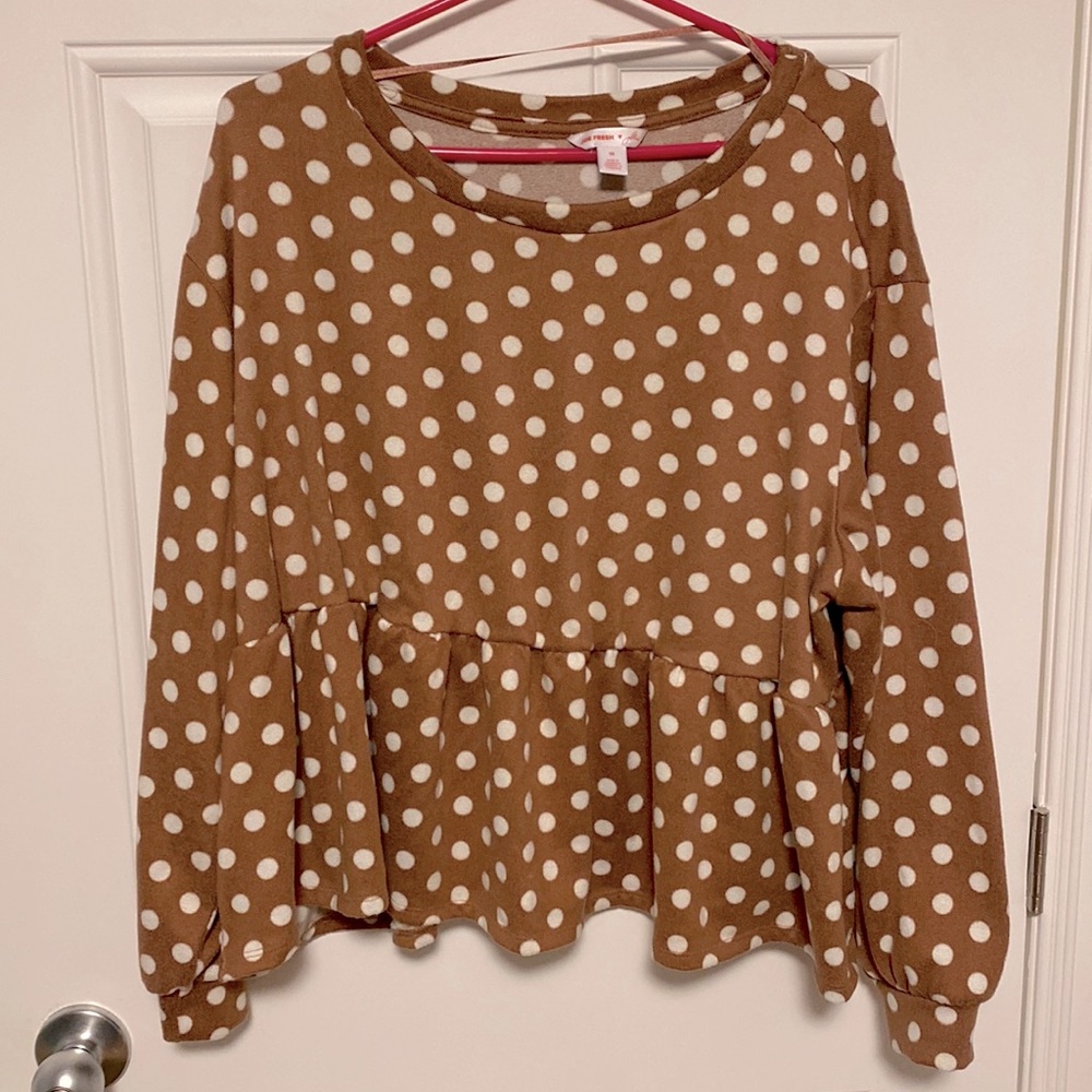 Size 1X Joe Fresh X Jillian Harris Peplum Sweater